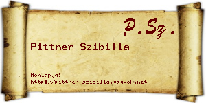 Pittner Szibilla névjegykártya